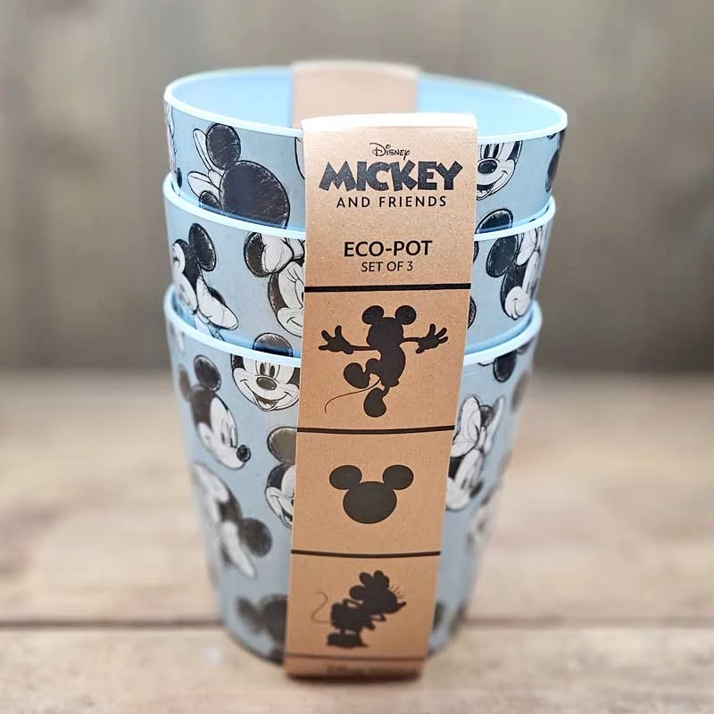 Eco Bambukruka 3-set Mickey, Blå 1 Eco Bambukruka 3-set Mickey, Blå