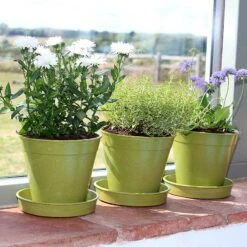 Bambukruka 15 Cm Salviagrön, 5-pack -Meyer Sales Shop planteringskrukor och fat i bambu salviagron