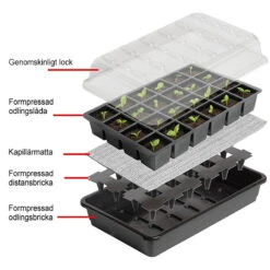 Seed Success Miniväxthus Med Bevattning, 12 Celler 5 Seed Success Miniväxthus Med Bevattning, 12 Celler -Meyer Sales Shop sjalvbevattnande odlingstrag med genomskinligt lock 1